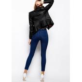 hohe Taille Dünner Fest lange Jeans BleiStift Strecke Riss calca Knie Damen Jeans elastischen skinny Jeans Feminino