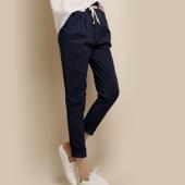 im Sommer Mode aus haren neun elastischen Bund Hose alle Match Locker Pantalon Süssigkeiten Farbigen Damen