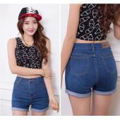 Damen Jeans Summer Style hohe Taille stretch Denim Shorts Jeans Shorts Koreaner lässig Damen heiß