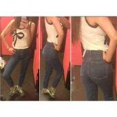 American Apparel aa Street Fashion Lady retro hohe Taille Jeans Harem Hose Hosen Gamaschen neue liste 2 Farben