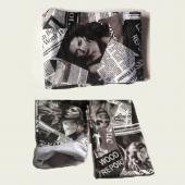 neue Damen sexy Gamaschen Hose digita Print schreiben Zeitung Leggings Schwarze Milch für Damen gratis Versand