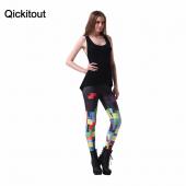 plus Size n 4xl handelsVermittlung und drop Shipping Leggings für Damen bunte tetris Digitaldruck elastizität Verkauf