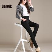 Verkauf neue Damen büro Hosen Hoch Strecken Baumwolle Damen Bleistift Hose Schwarz Blau Weisse Damen mit hoher