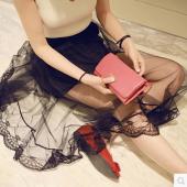 neue Sommer Damen sexy Spitzen Röcke Damen Mode lange Abschnitt Rock jupe tüll kurzen Rock