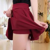 Damen Rock vier jahreszeiten passende Shorts plus Grösse 10 BonbonFarben plissierte Röcke Verhindern hohe elastizität