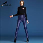 Damen Formelle Hose Winter Damen hohe Taille abwärts Dicke Hose Oberbekleidung warm winddichte auf Hosen Damen