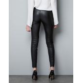 neue Mode pu Leder Leggings Frühjahr elegante Damen wild schlanke Stift Hosen füße LederHosen Markendesigns