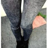 Fashion Design solide slim schlank Jeans Leggings für Damen Schwarz gedruckt Dünnen Blauen gefälschte Jeans gamasche