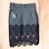 neuer Frühling Damen Rock Spitzen sich büro sich Schwarze Bleistiftröcke kb655