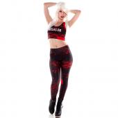 Schwarze Milch der neuen Schwarzen splatter Print Damen Gamaschen fitness Dünne lange Frau leggins kdk1393