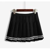 neuankömmlinge Damen aa Pleite hohe Taille gefaltete Rock Vintage tennis Röcken Schwarz Weiss süße