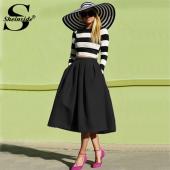 sheinside eine fackel gefalteten Fashion Street Style Damen solide einfach lässig elegante Taschen Vintage