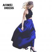 4xl the Blue 118cm länge lange Maxi Röcke mit hoher Taille gefaltete Damen Sommer faldas Damen jupe weibliche Kleidung