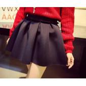 im Herbst und Winter die high Street Damen MiniRock BallKleid unterRock hohe Taille gefaltete Rock für Mädchen 1d30