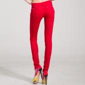 im Frühjahr neue Herbst und Bleistift Jeans Frau Candy Farbige mitte Taille in voller länge auf Dünne Damen Hosen