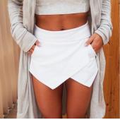 Zeitlich begrenzte angebot ließ saias jupe Röcke Damen Damen skorts Shorts helle Mini asymmetrischen 6 Farben