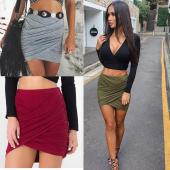 American Apparel Street Fashion Damen Lady hohe Taille kurzen Rock sexy Verband Bodycon kreuz fache Bleistiftröcke 5
