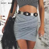 American Apparel Street Fashion Damen Lady hohe Taille kurzen Rock sexy Verband Bodycon kreuz fache Bleistiftröcke 5