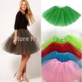Mode Damen Mädchen tüll Tutu Mini Organza 3 layere Party Rock Unterrock