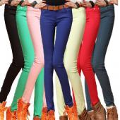 Mode Damen sexy Süssigkeiten Color Pencil Hose Lockere Hose skinny Hose mit Baumwolle Hosen passen Lady Jeans