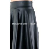 kostenLoser Versand neue hohe Taille Faux Skater Rock Mini Rock über Knie Einfarbig Rock s m l xl