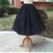 neuer puff Chiffon tüll Rock Weisse Damen faldas hohe Taille Midi Knielangen Chiffon und Grösse der grunge jupe weib