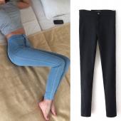 slim Jeans für Damen dünn hohe Taille Blue Jeans Jeans Frau BleiStift Hosen Strecken Taille Damen Jeans Schwarze