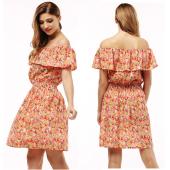 Mode neue Frühjahr Sommer plus Size Damen Kleidung Blumenmustern Muster Lockere Kleider Vestidos WC0472 10