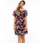 Mode neue Frühjahr Sommer plus Size Damen Kleidung Blumenmustern Muster Lockere Kleider Vestidos WC0472 10