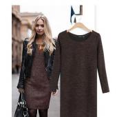 Mode neue Damen aus langen Ärmel Minikleid lässig Lockere wollPullover Kleid im Frühling Winter Kleid c0556