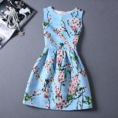 15 Farben casual Print Kleid neue Mode Ärmellose Weste Kleid Vestidos Vintage Frau Tutu kurze Kleider lw071