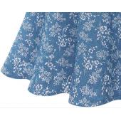 Denim Kleid Blau Florals Fingerabdrücke Kleider schön billig casual Kleider Vestido Jeans billige Kleidung China Gewand