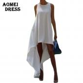 s m 3xl the White unregelmäßigen Strand Dress Damen im Sommer frei tunika Damen Ärmellose Beachwear boho Kleider