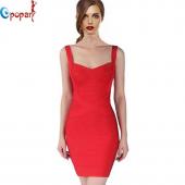 Damen Farbe Spaghetti Verband Kleid Bodycon Mini sexy Club Kleid Partykleider Landungsschiff hl867