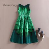 bunniesfairy Prominenten Damen elegante Vintage retro Blume inspiriert Blumenmustern Weste Kleider Ärmellose o Hals