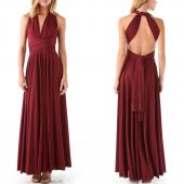 11 Farbe Sommer sexy Damen Maxi Kleid Rote Verband lange Kleid sexy multiway Brautjungfern Cabrio Kleid Gewand