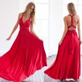 11 Farbe Sommer sexy Damen Maxi Kleid Rote Verband lange Kleid sexy multiway Brautjungfern Cabrio Kleid Gewand