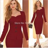 neue Damen tragen Vestidos de fiesta Button elegant Bodycon Stift lässig büro Kleid Weisse Kleid billige Kleidung kinn