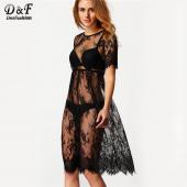 sheinside Damen Midi Kle...
