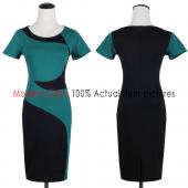 neuankömmlinge Damen Sommerkleider europäische Mode karierten kurze Ärmel mit Damen Bleistift Kleid Damen Locker