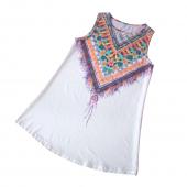 Sommer in indien Ethnischen Damen Kleider Locker zwei nationalen Stil Blumen bedruckt Beachw Hippie boho Vintage