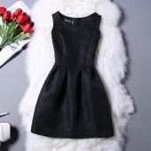 Rot Rosa Schwarz Weisses Gewand Damen Feste Kleid Damen Partei Abend elegante casual Mini Ärmellose kurze linie