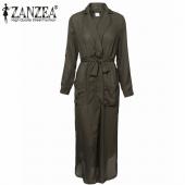plus Size Summer Style Damen sexy Damen Chiffon Kleid lässig Locker lange Strand Maxi split Hals zieht sich Vest