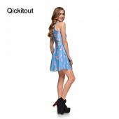 Landungsschiff neue sexy Damen Kleidung casual Marie Reversible Skater Kleid gefalteten Print Kleider