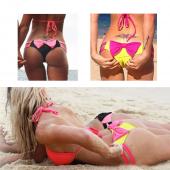 4 arten Badehosen Bogen Damen Badeanzug Beachwear board Shorts sexy Bikini Bottom Schwimmen Shorts Hose pink s xl Frau