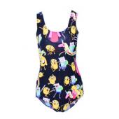 ost Strick x 303 neue Damen Badekleidung simpson Kopf Print Badeanzug ein Stück sexy Bodysuit Versandkosten Baden