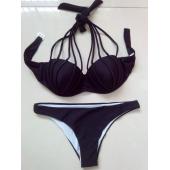 neue Badeanzug Schulterfreien Bikini sexy Damen Badekleidung weibliche Badeanzug solide de Marche de Bain Femme wenig