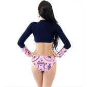 heiße Damen zwei Stücke lange Ärmel Badeanzug Damen sexy Badeanzug Hautausschlag wache NeoprenAnzug Badehosen surfen