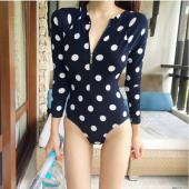 heiß und sexy Damen mit langen Ärmeln Hautausschlag wachen Lady ein Stück Bademode Badeanzug Neoprenanzug surfen tragen