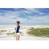 neue Mode Damen zwei Stücke Bademode Badeanzug Damen sexy Hautausschlag wache mit langen Ärmeln tauchanzug Neoprenanz